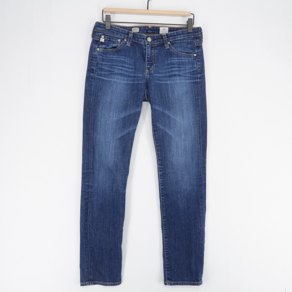 AG Adriano Goldschmied The Stilt Jeans Womens 28R Blue Cigarette Leg Low Rise